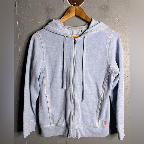 Tommy Bahama Tobago Full zip hoodie in light sky color.  Size Medium. - Picture 1 of 9